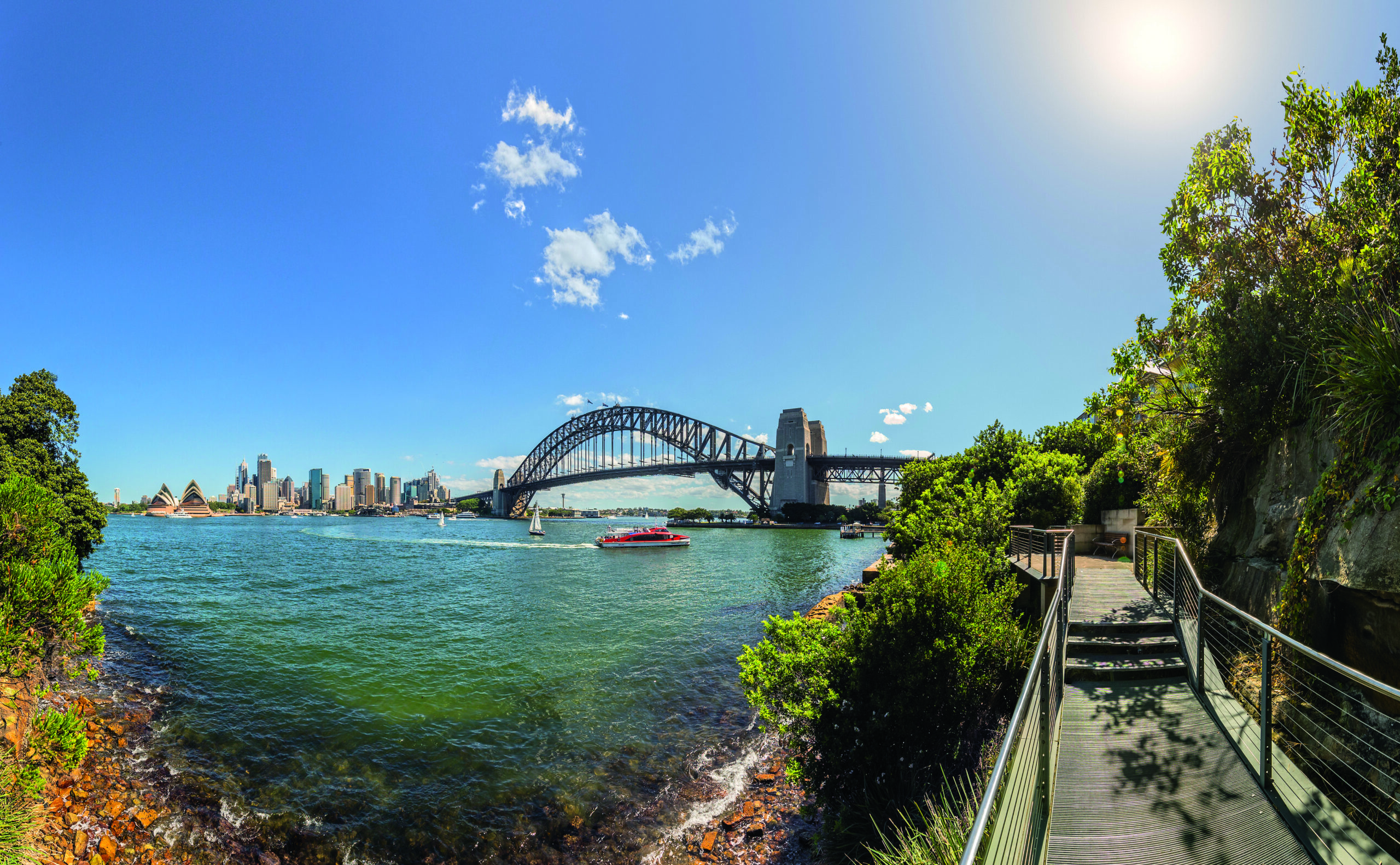 View of Sydney Harbour from Dr Mary Booth Lookout Reserve, Kirribilli.