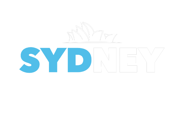A stylized logo displays the word SYDNEY in large, bold lettering
