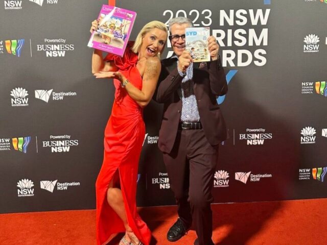 Rosie Jacobs and Peter Lynch with magazine