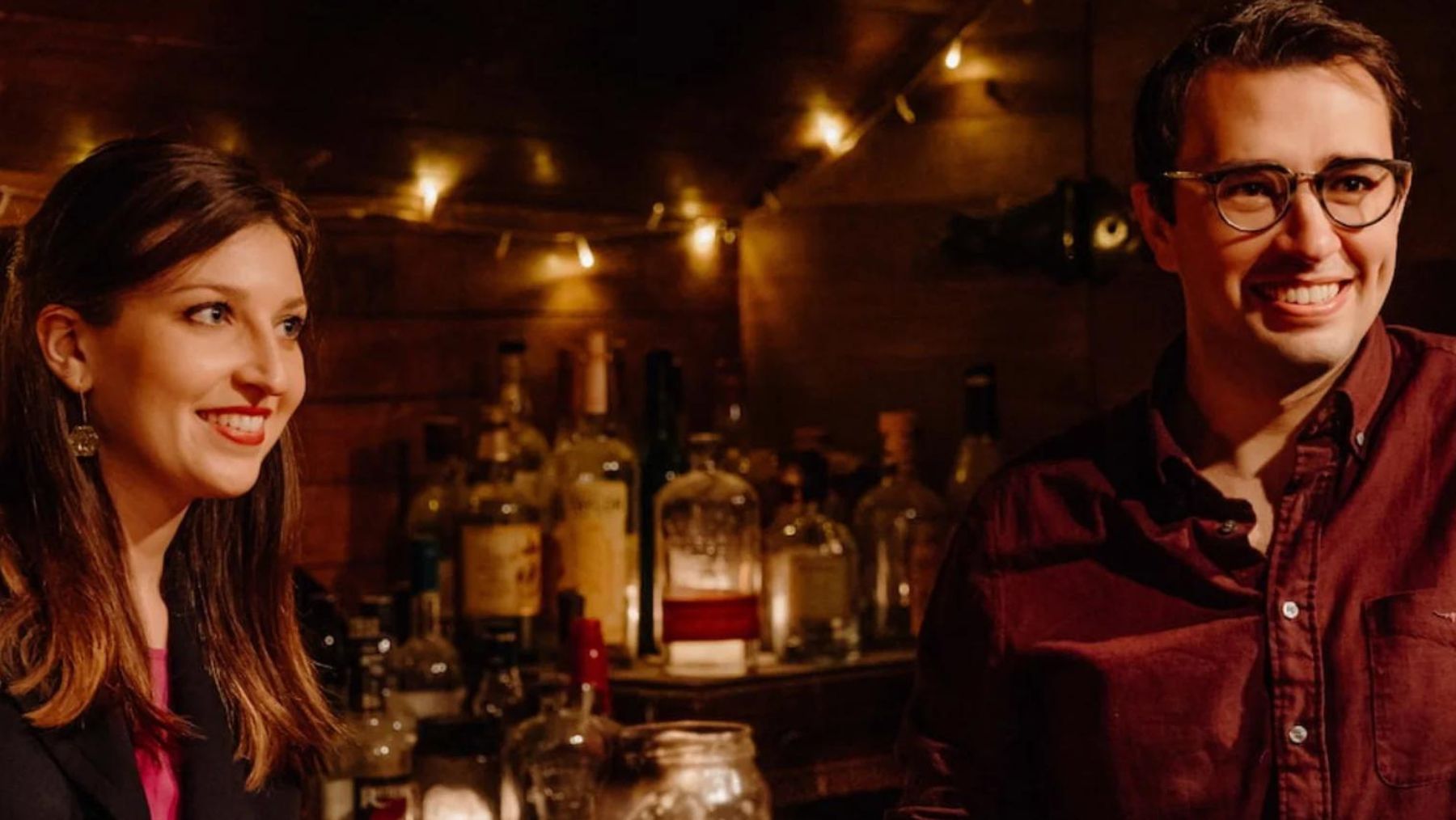 couple at a dimly lit bar sydney