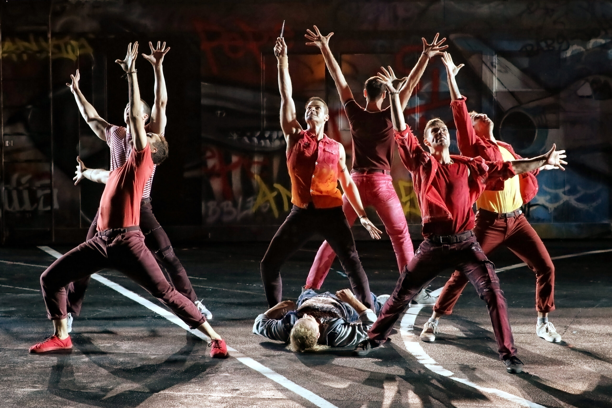 Dancers from Westside Story, this year's Handa Opera extravaganza on the harbour, part of Sydney's Autumn Calendar.