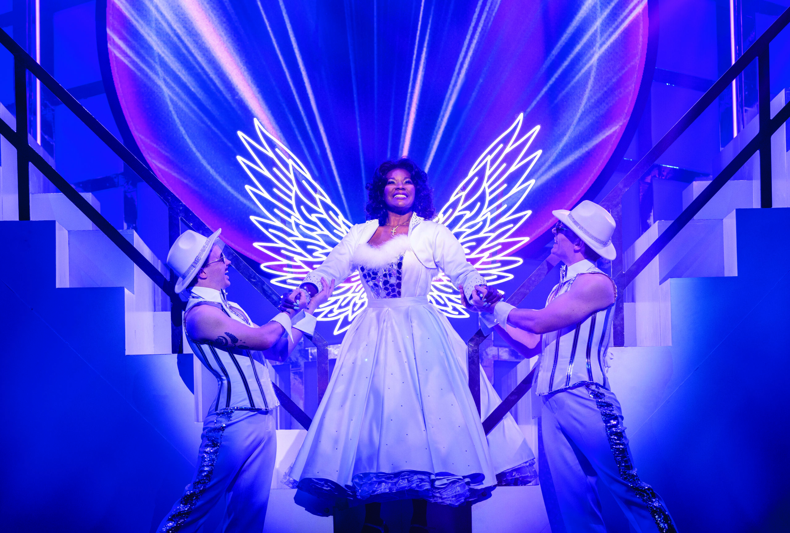 Marcia Hines starring as Teen Angel in the Grease, The Musical.
