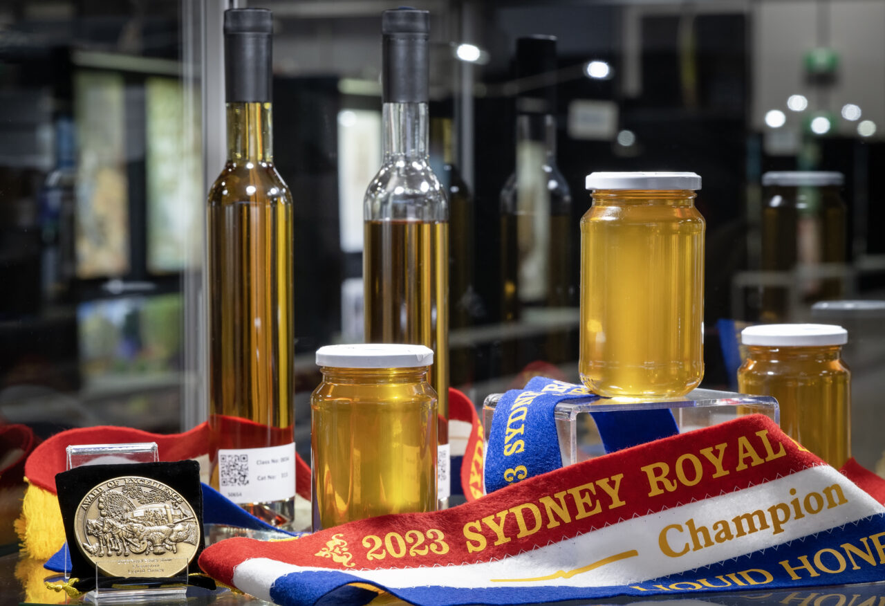 Prize winning honey at the Royal Easter Show