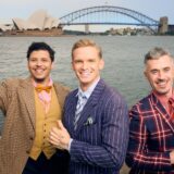 Cody Simpson leads Guys and Dolls with Jason Arrow and Bobby Fox. Image supplied