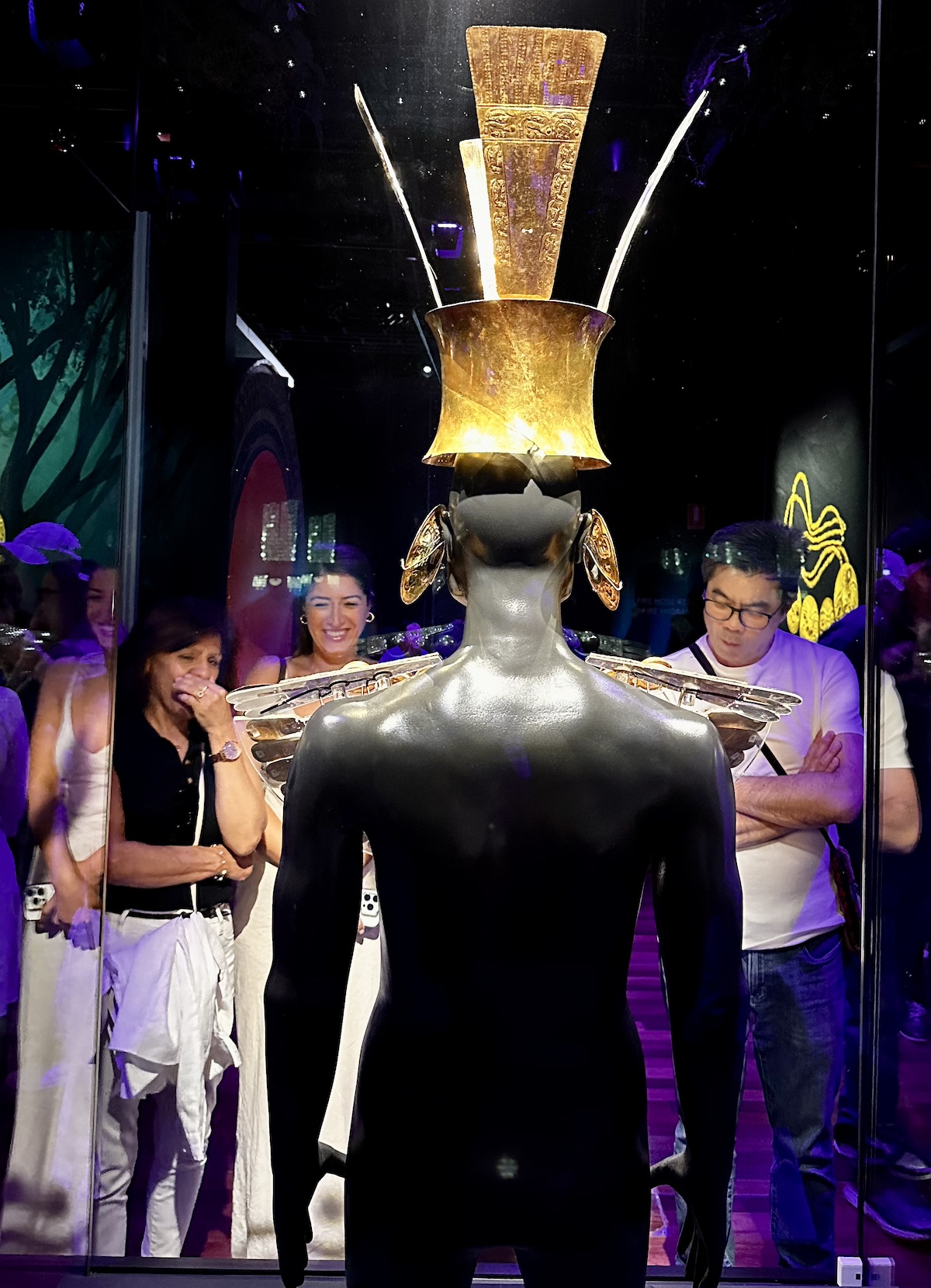 A Chimu noble's funeral garb, part of the Australian Museum's Machu Picchu and the Golden Empires of Peru exhibition.