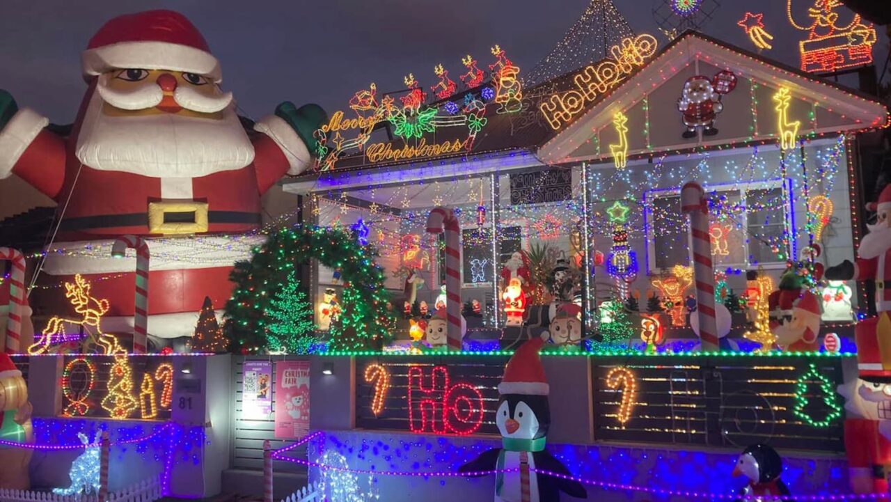 The Christmas lights at Padstow Heights