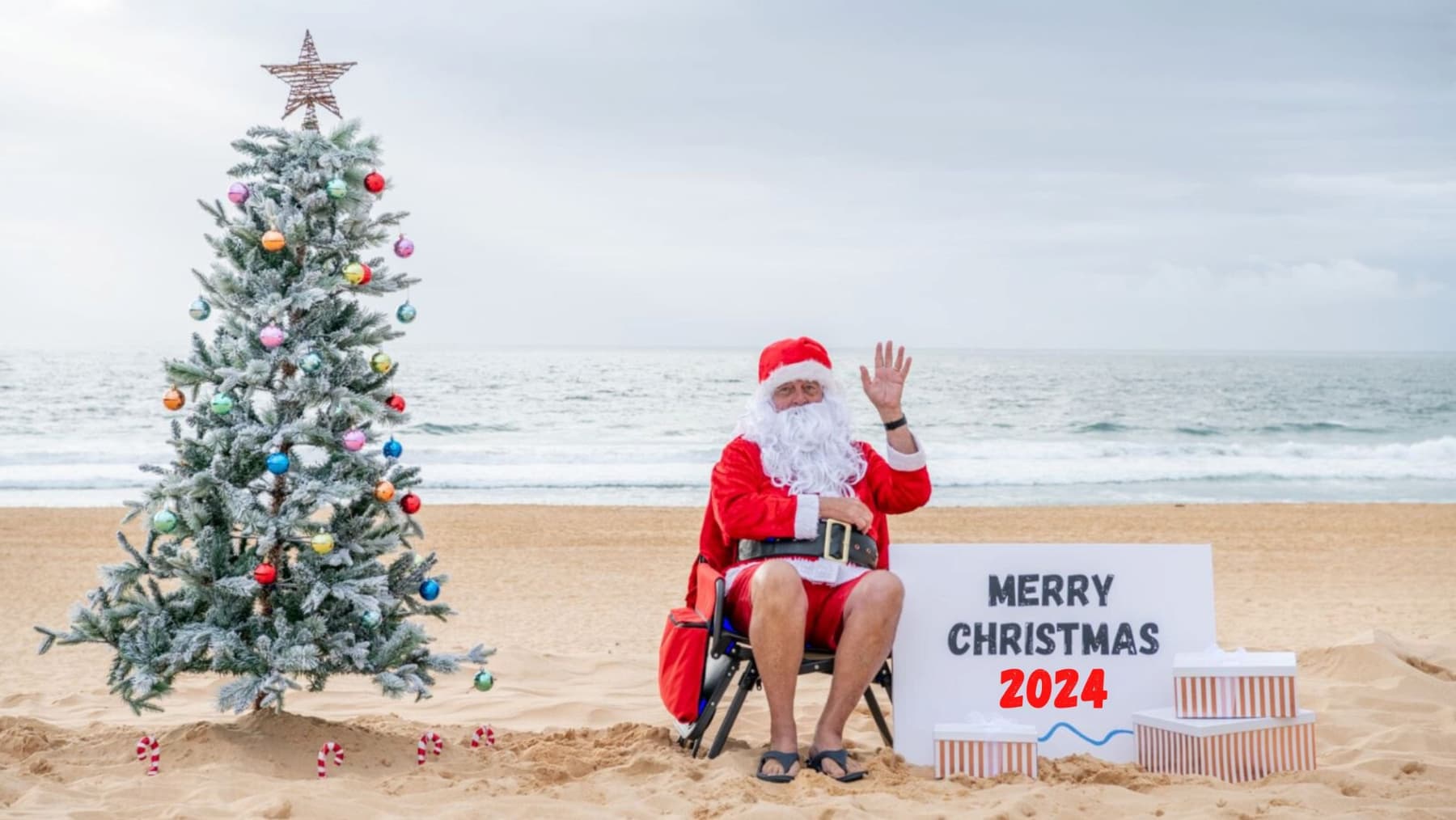 Santa on the Beach