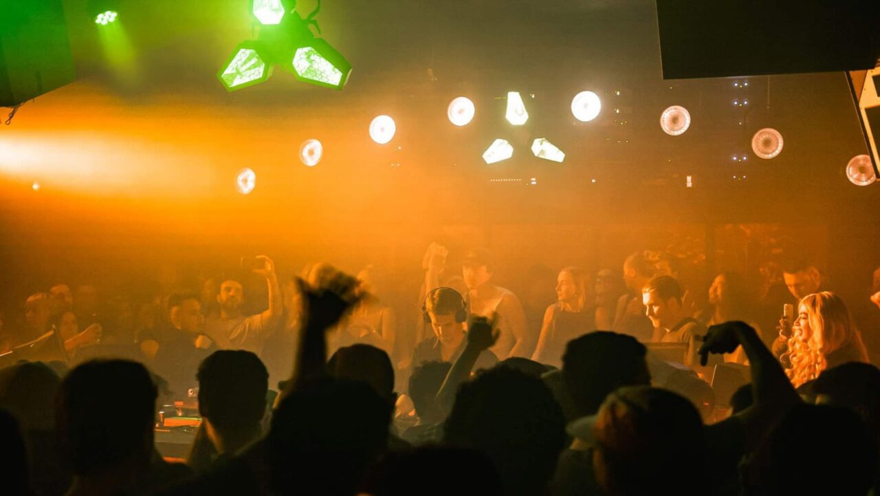 People dancing in Carousel nightclub in Oxford Street in Sydney.
