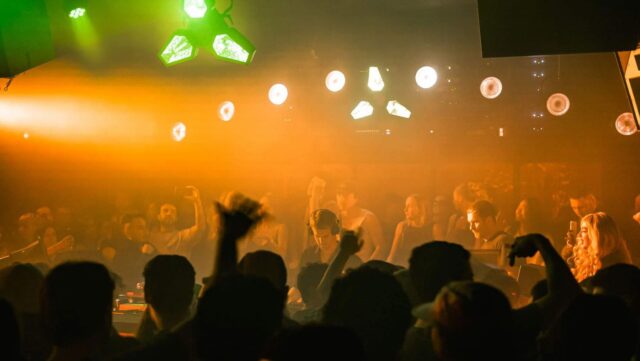 People dancing in Carousel nightclub in Oxford Street in Sydney.
