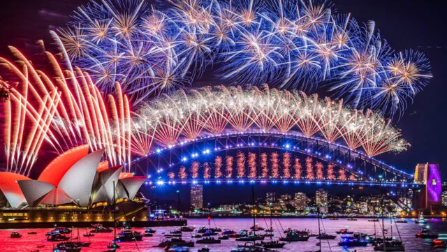 The New Year's Eve fireworks in Sydney