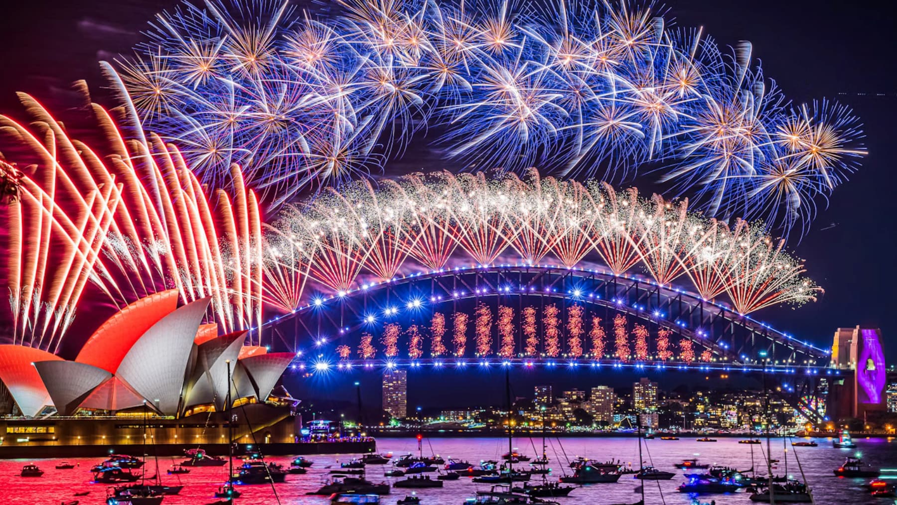 The New Year's Eve fireworks in Sydney