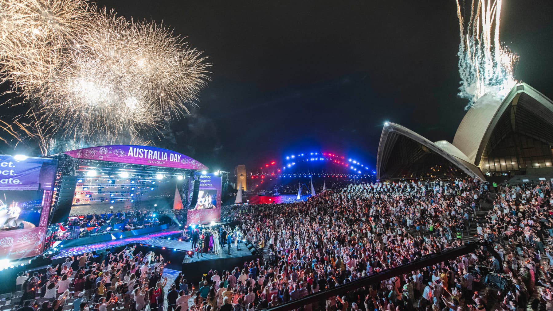 a large crowd of people at a concert