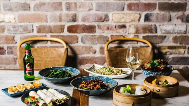 A spread of dim sum and dumplings in Sydney.