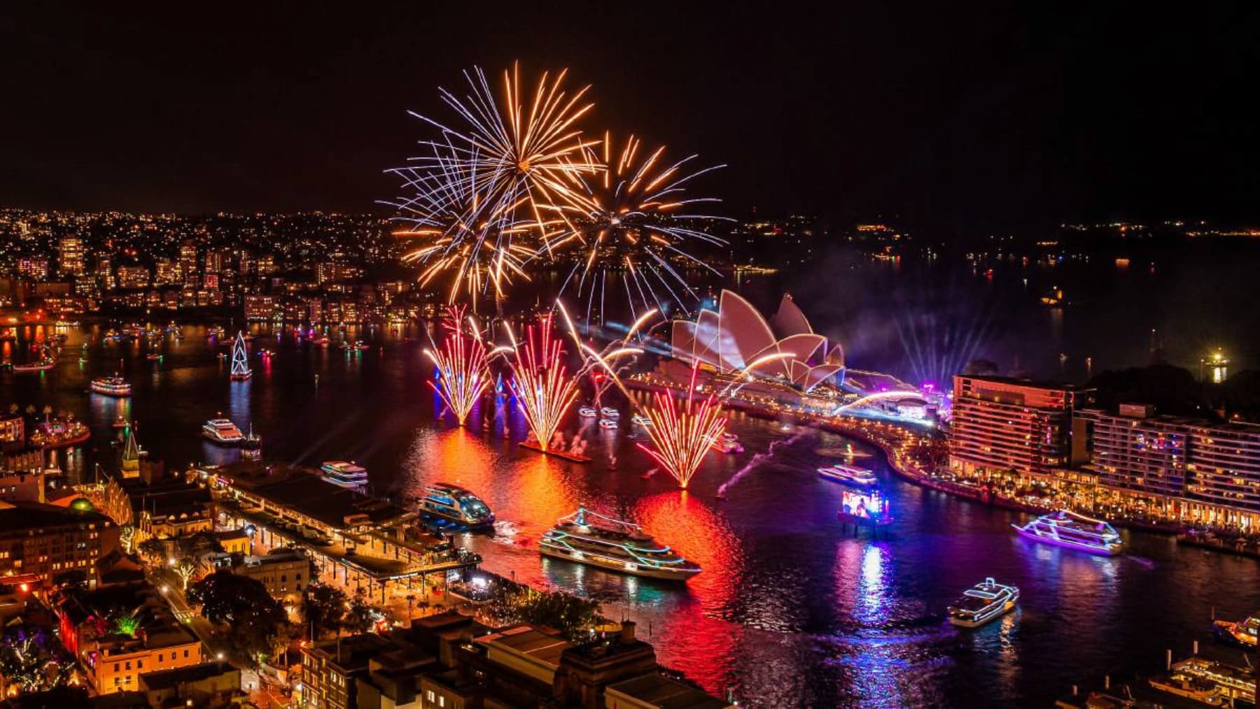The Australia Day fireworks in Sydney