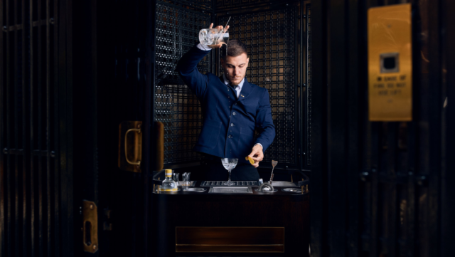 InterContinental Sydney's new bar is house in an historic elevator. Image supplied