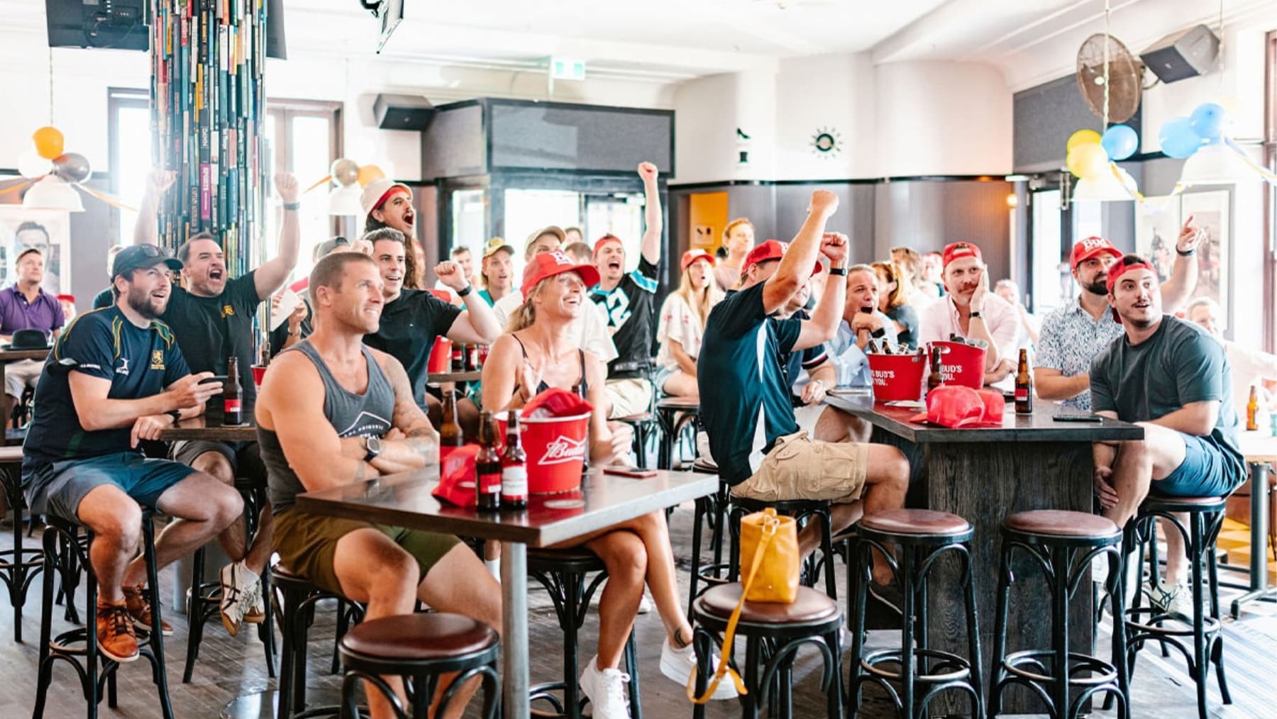 People watching the Super Bowl live from Sydney, Australia