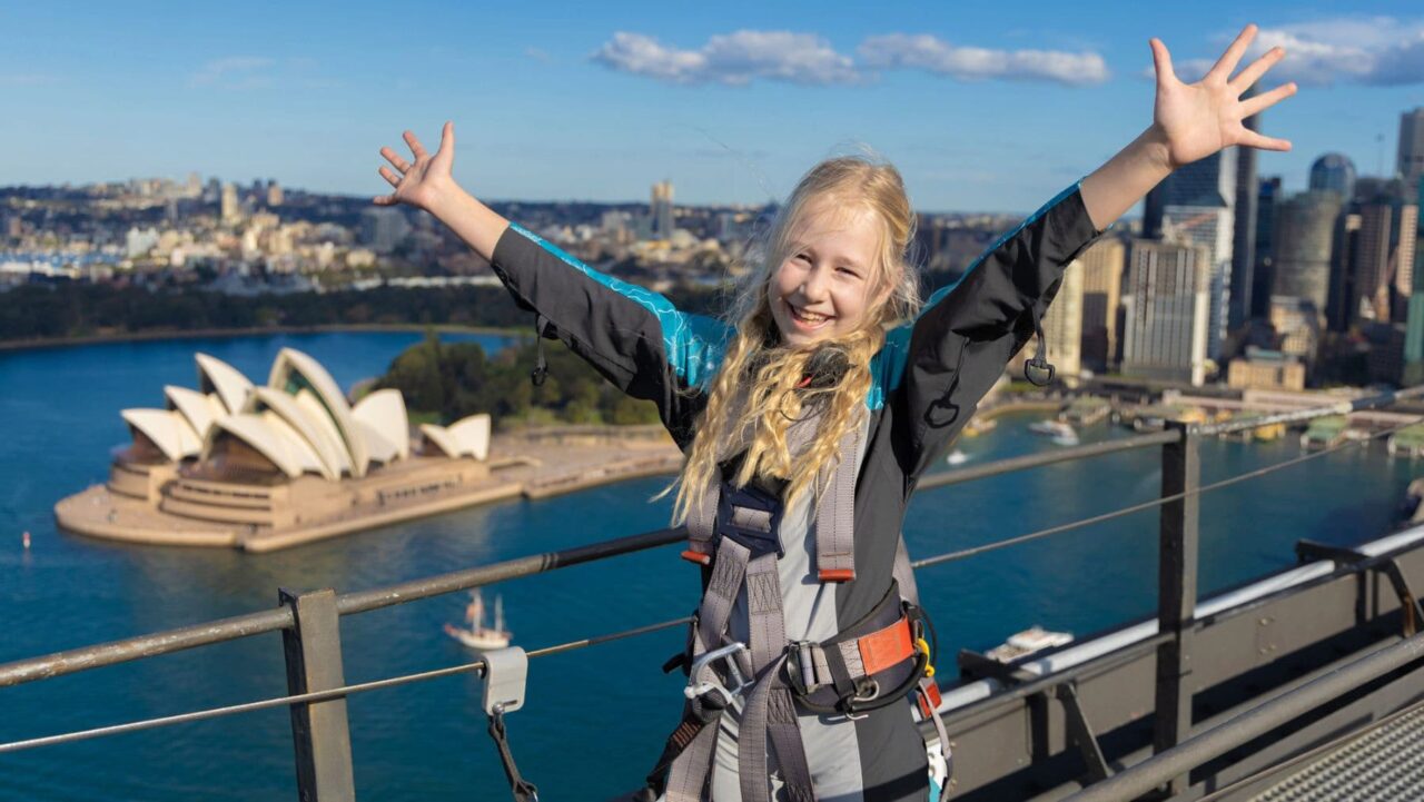 BridgeClimb will host one of the most exciting Easter egg hunts in Sydney. Visitors will climb Sydney Harbour Bridge looking out for cartoon eggs along the way to be in with a chance of winning a prize. Image by BridgeClimb