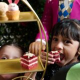 The Alice in Wonderland themed high tea at Shangri-La Sydney is among the top Easter dining experiences in Sydney. Image supplied.