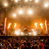 Skrillex performing at Bondi Beach NYE festival