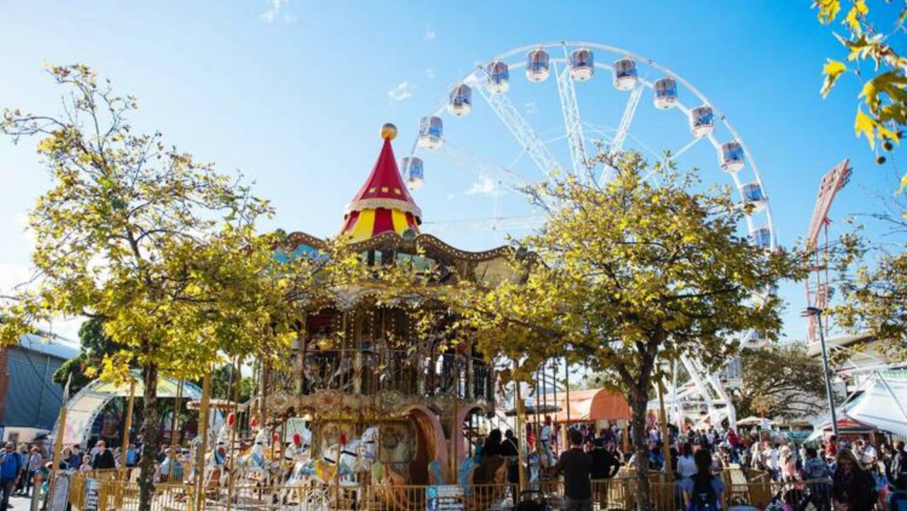 crowds gather at the Sydney Easter show