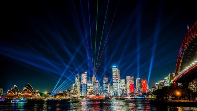 Vivid Sydney on the harbour