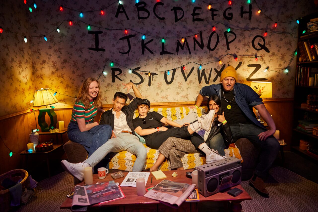 Take a seat on the Byers' couch at the Stranger Things experience. (Image supplied).