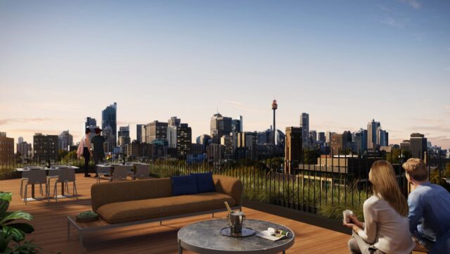 A rooftop of a hotel