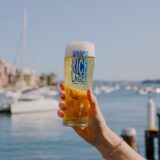 The Japanese rice larger is exclusive to Felons Manly and every glass purchased is responsible for removing a piece of plastic from the Sydney Harbour.