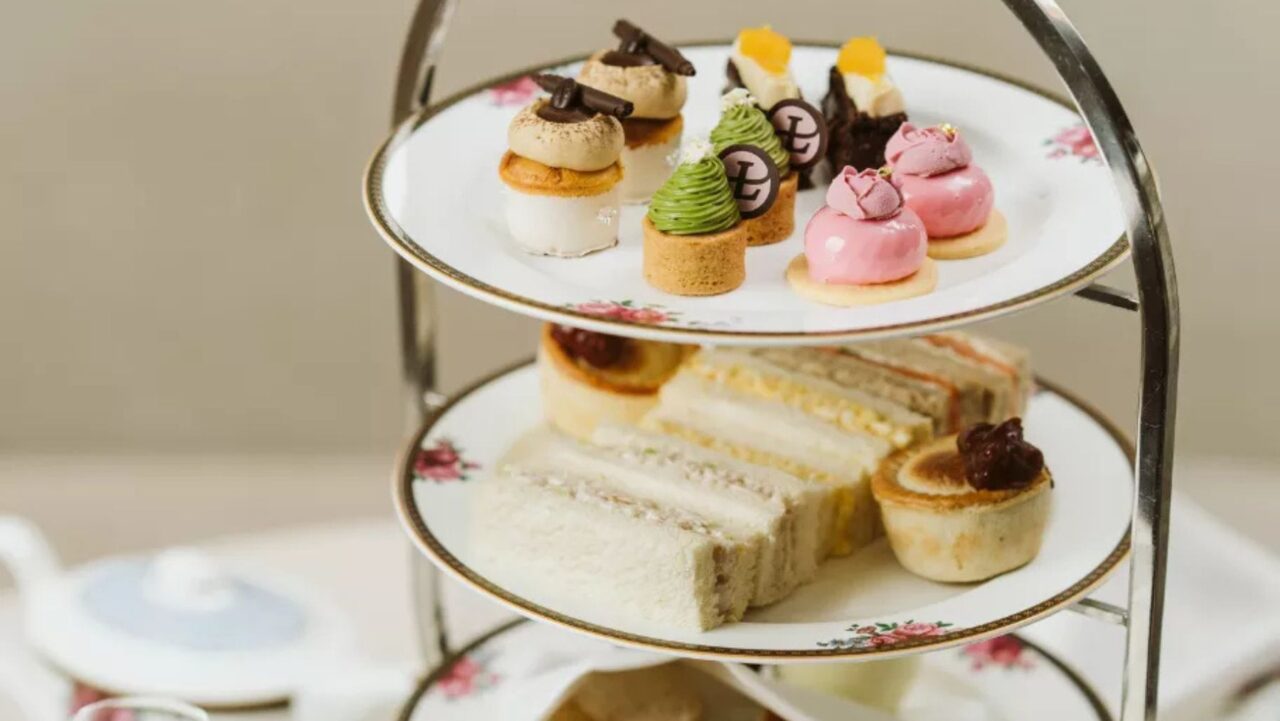 cake stand at the Langham