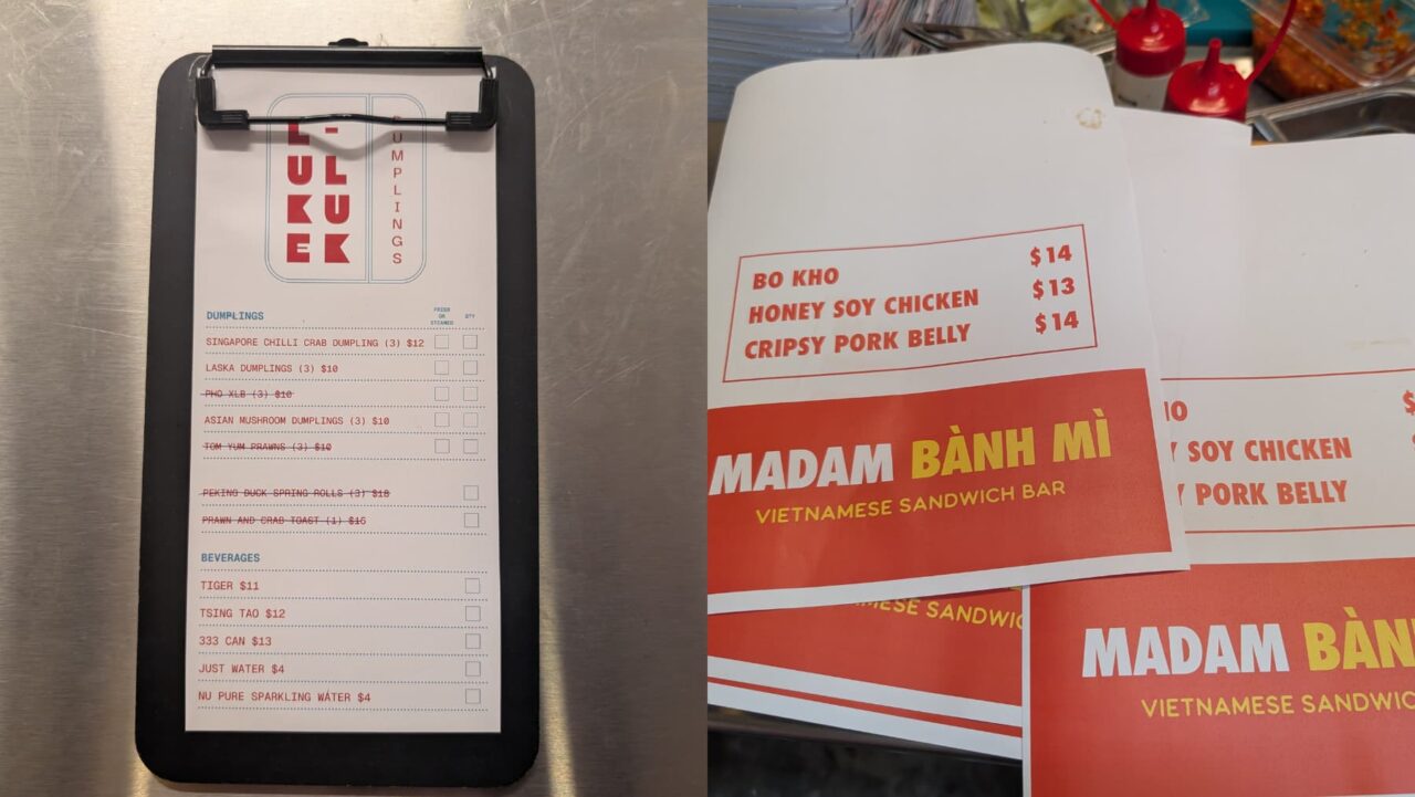 Menus at Hay St Market