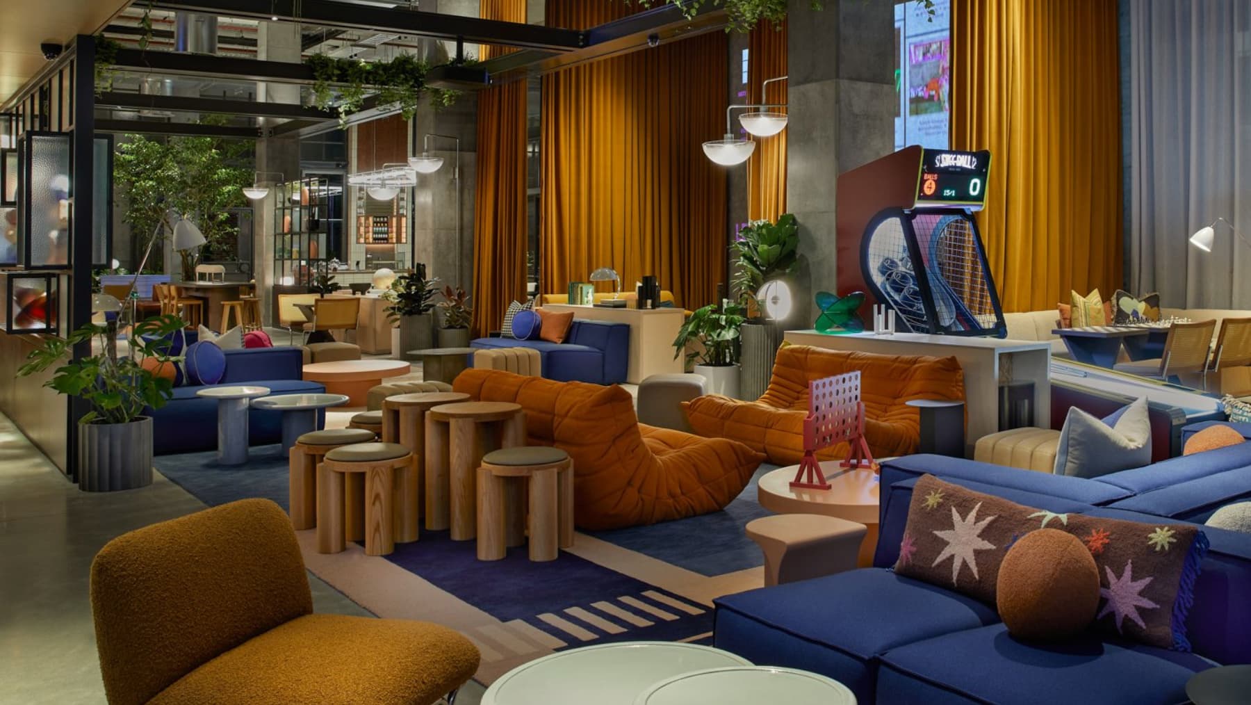 The Moxy Sydney Airport lobby