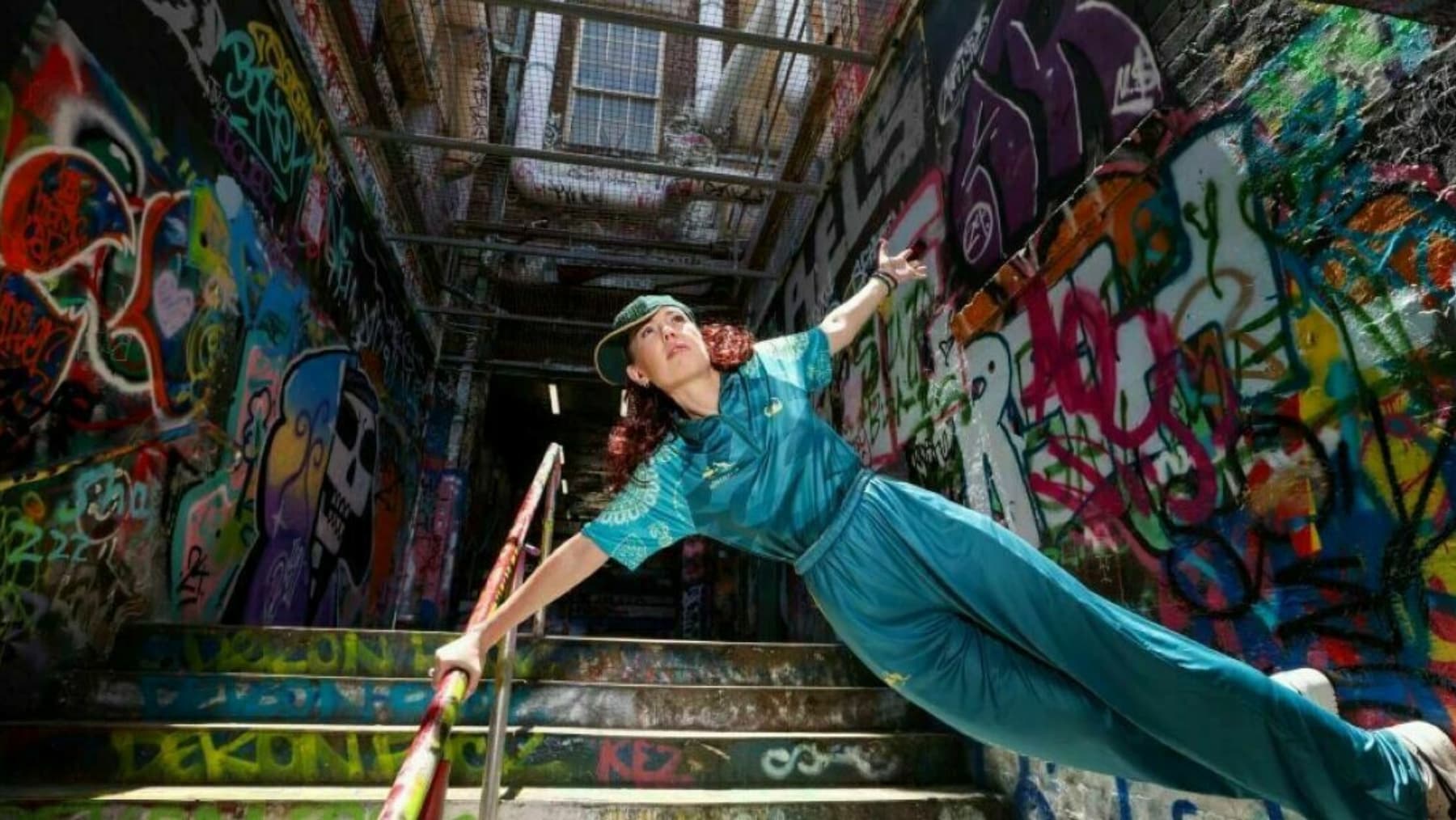 A woman in a tunnel