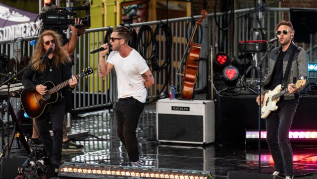 One Republic performing
