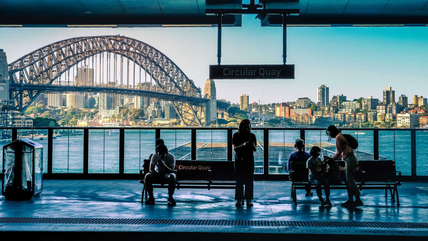 The view from Circular Quay Station platform places it firmly in the list of the best train journeys in Sydney.