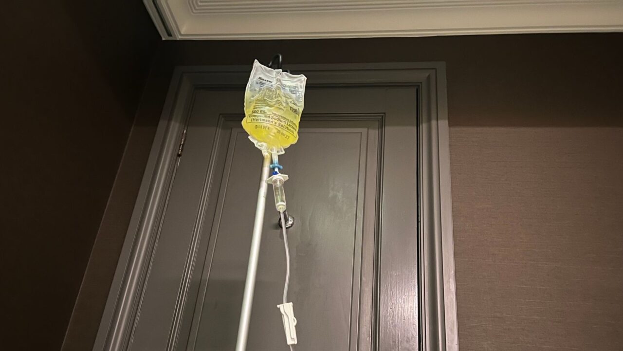 the IV bag administered at IV drip therapy
