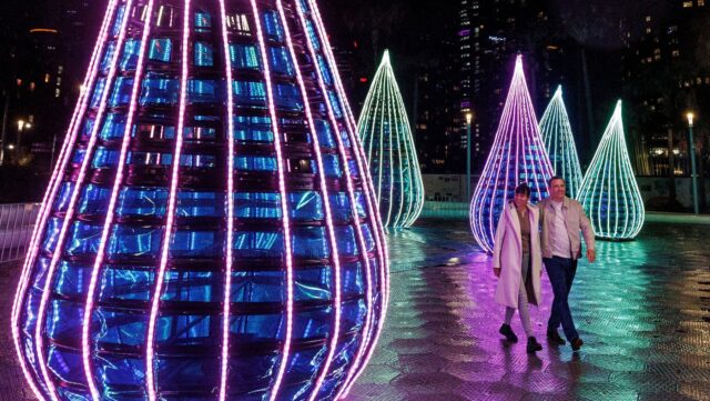 Explore the Vivid Sydney 2025 installations using the official downloadable Light Walk map, with accessibility information.