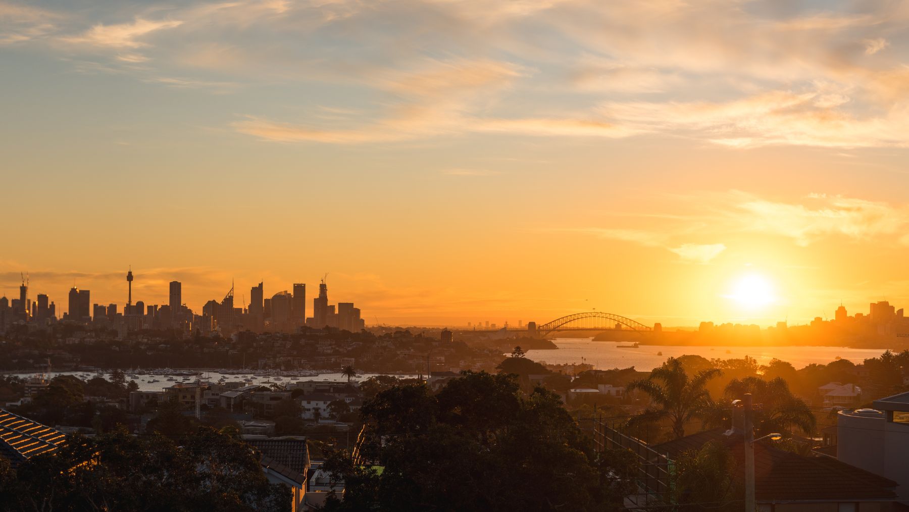 The view from Dudley Page Reserve in Waverley makes it one of the best sunset spots in Sydney