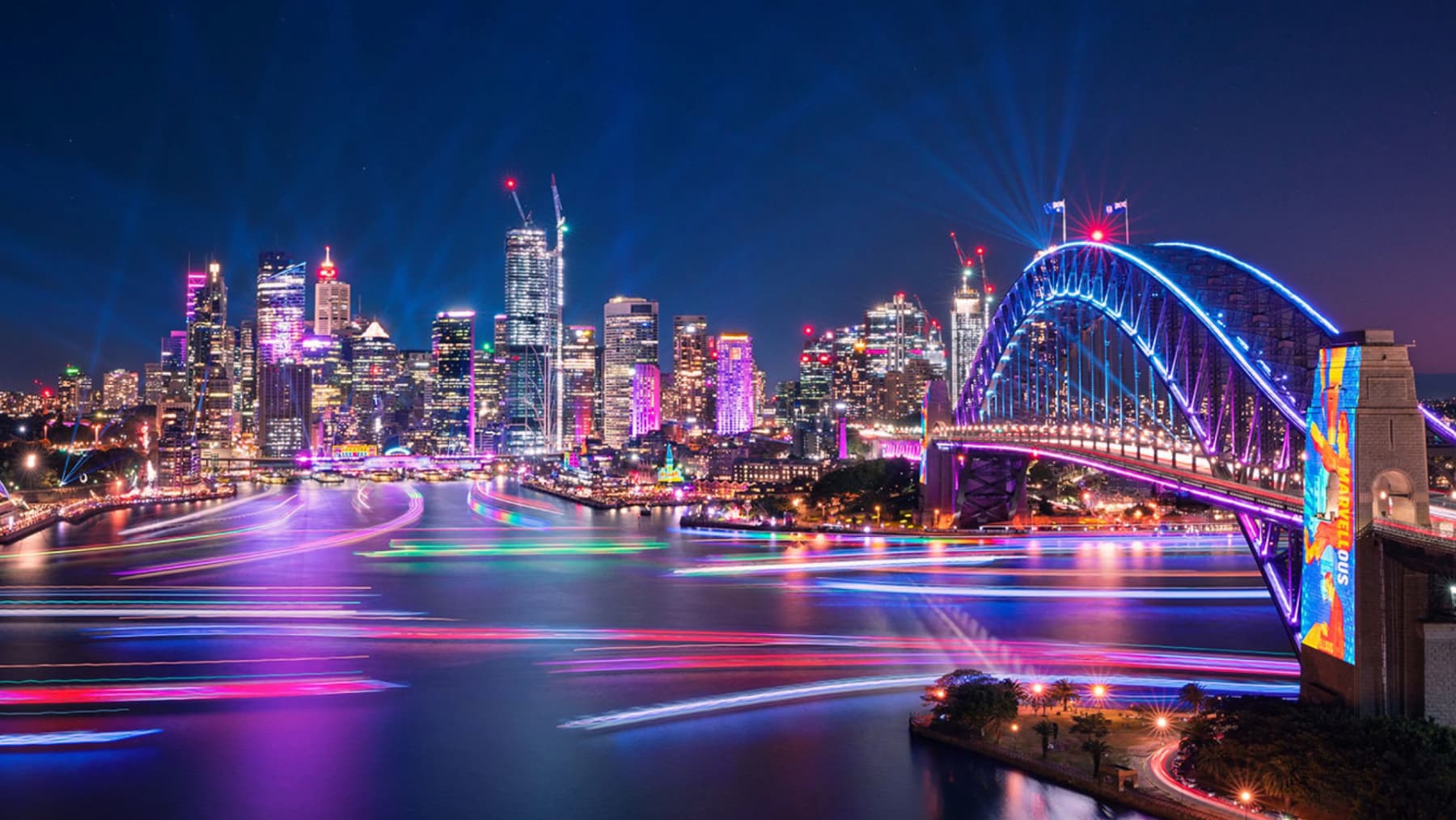 Vivid Sydney harbour