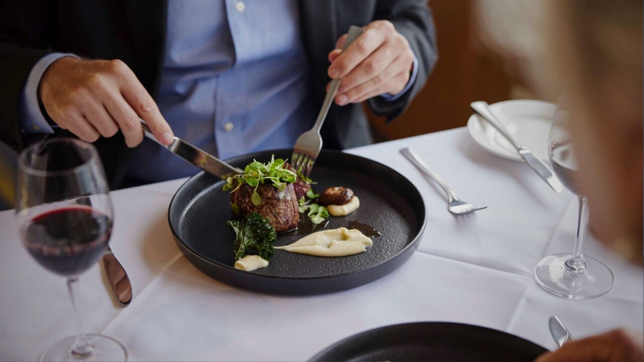 Australian beef cheek on a Captain Cook Cruises luncht cruise