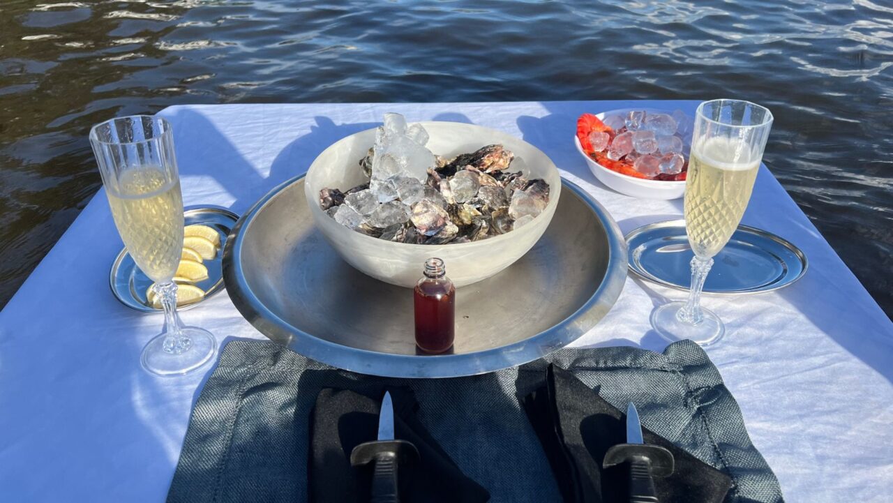 Oyster Farm table setup