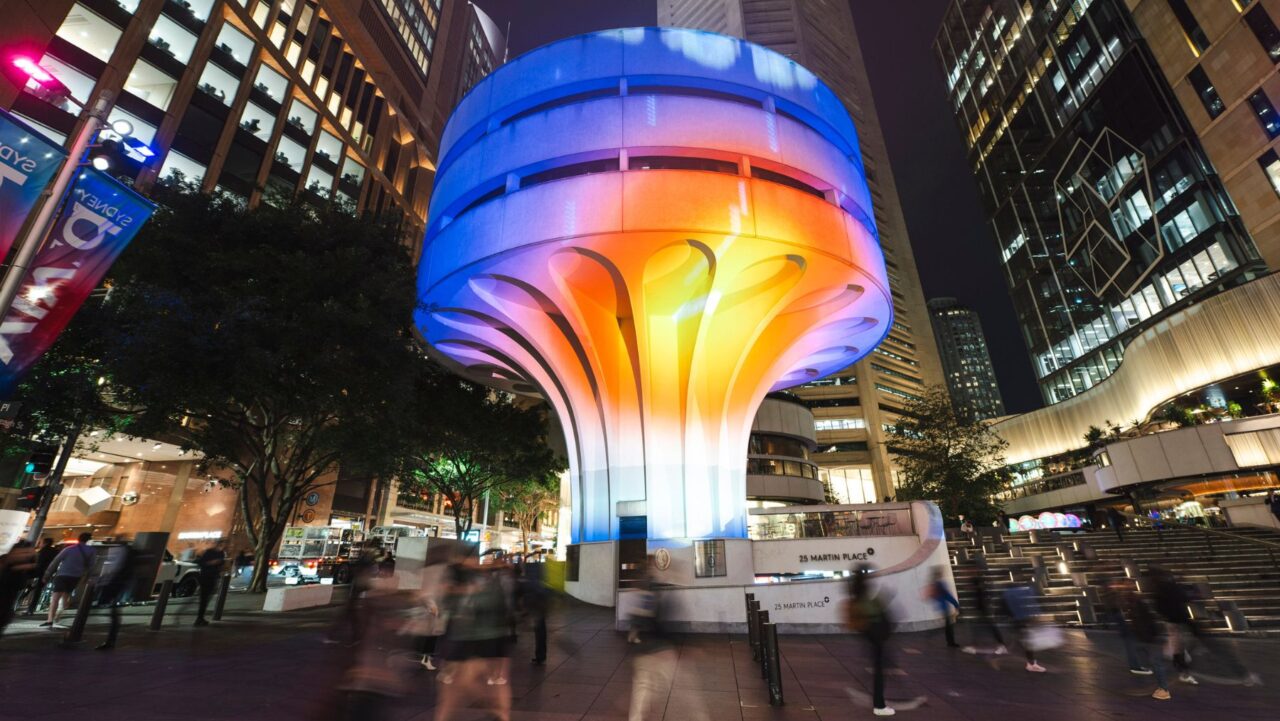 Vivid Sydney 2025 BioDream in Martin Place