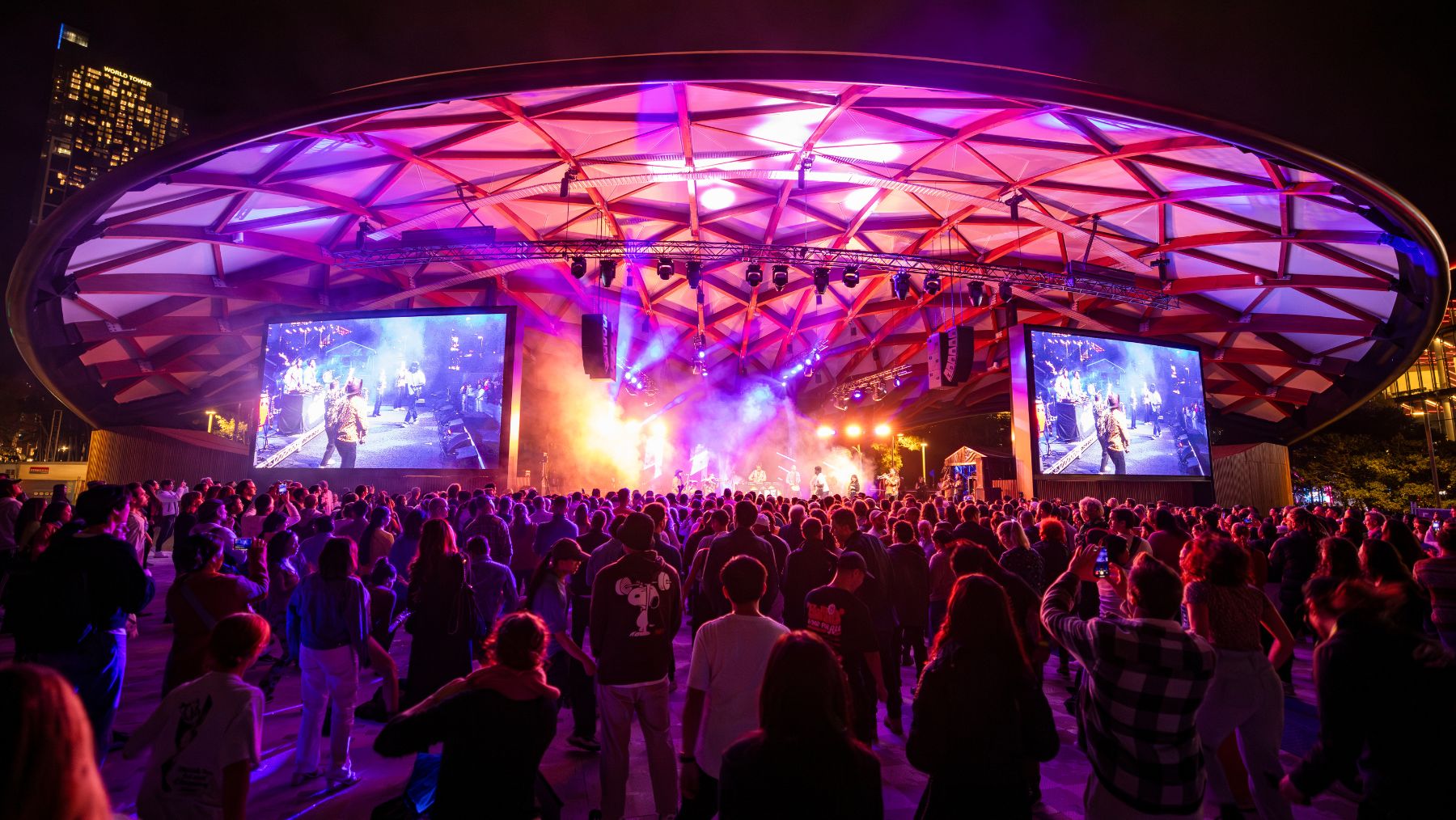 Tumbalong Nights live music at Vivid Sydney