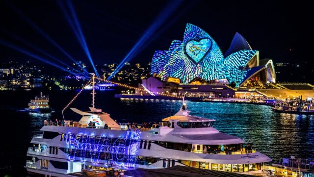 Sydney Opera House and Captain Cook Cruise at Vivid 2025