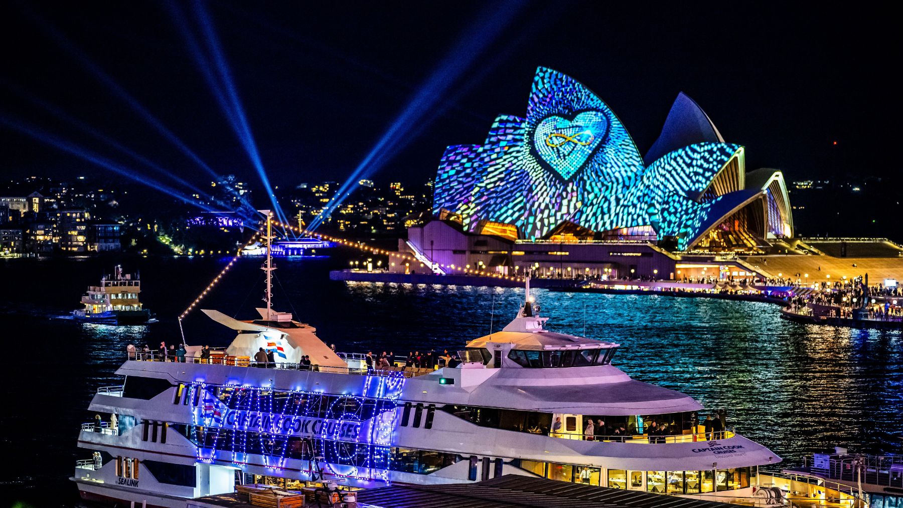 Sydney Opera House and Captain Cook Cruise at Vivid 2025