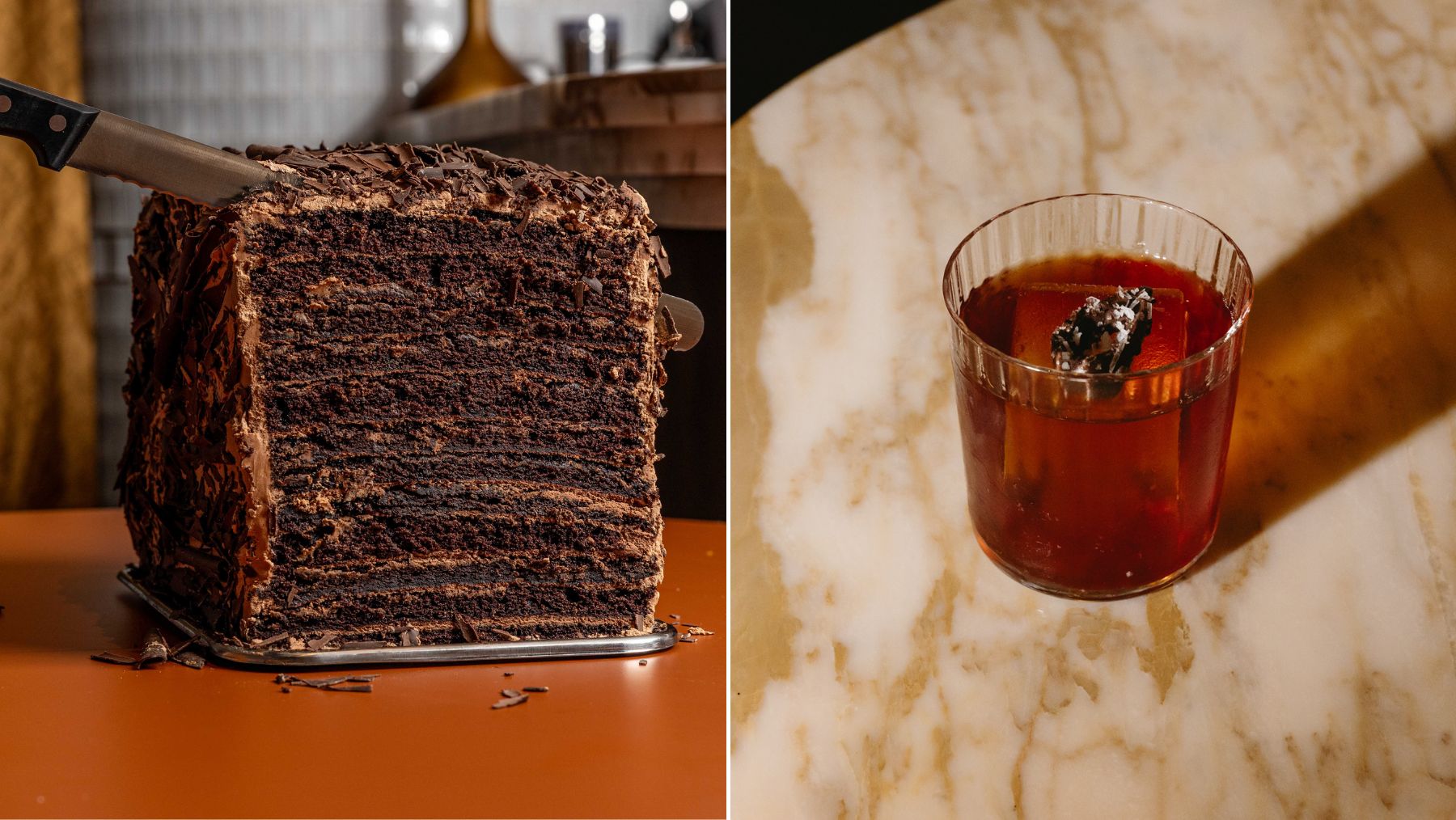 Cake and cocktail Rovollo