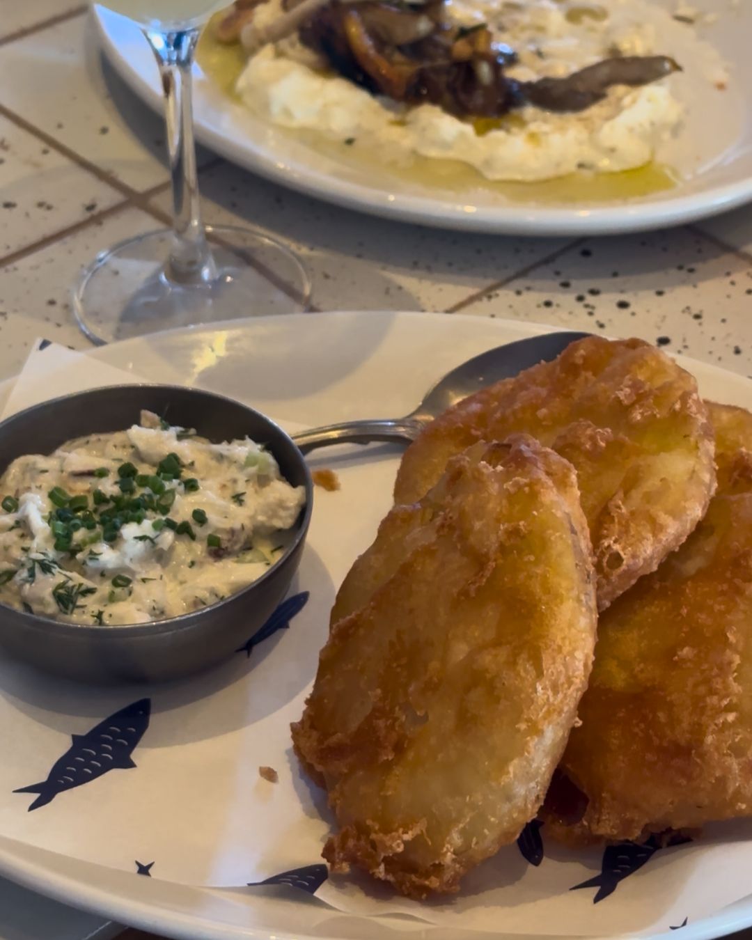 Felons Seafood potato scallops