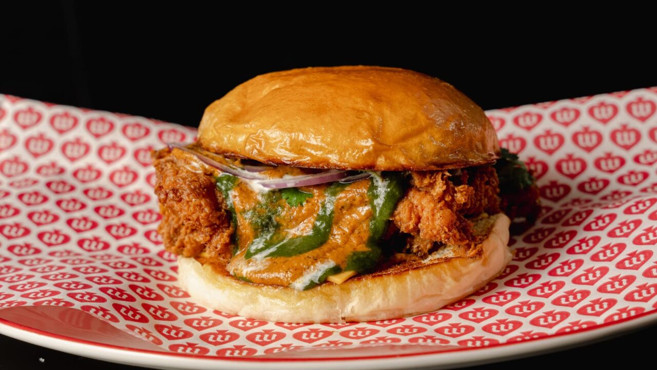 butter chicken burger