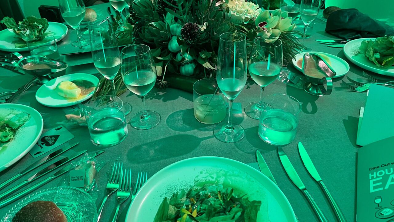 dinner spread at dine out