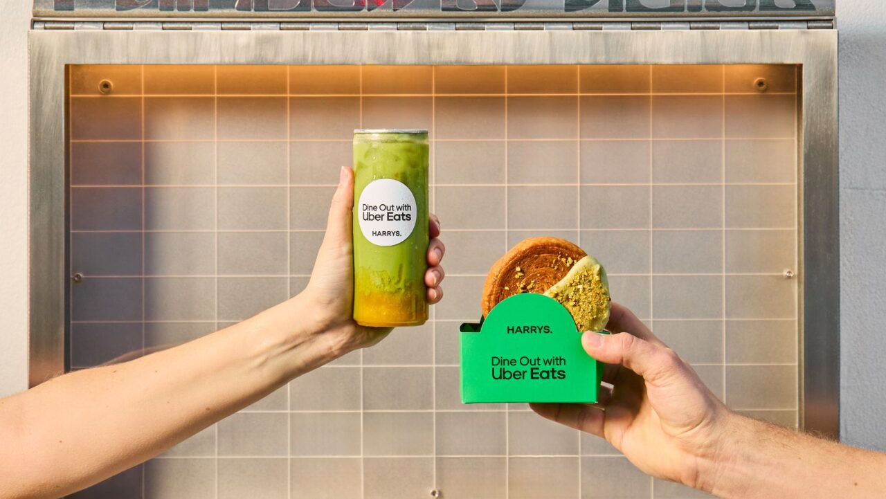 matcha and croissant from Harry's Bondi