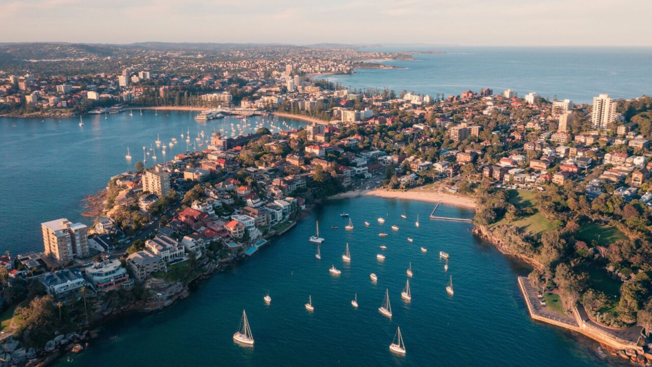 Aerial view of Little Manly Beach